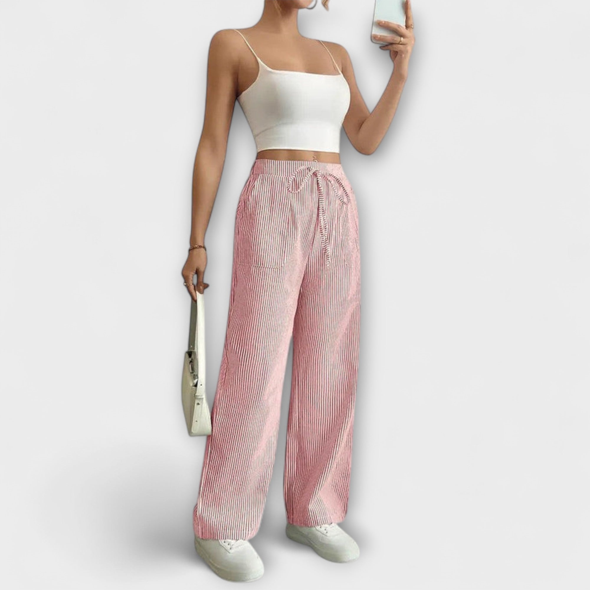 Dominique - Elegantní široké kalhoty s pohodlným střihem