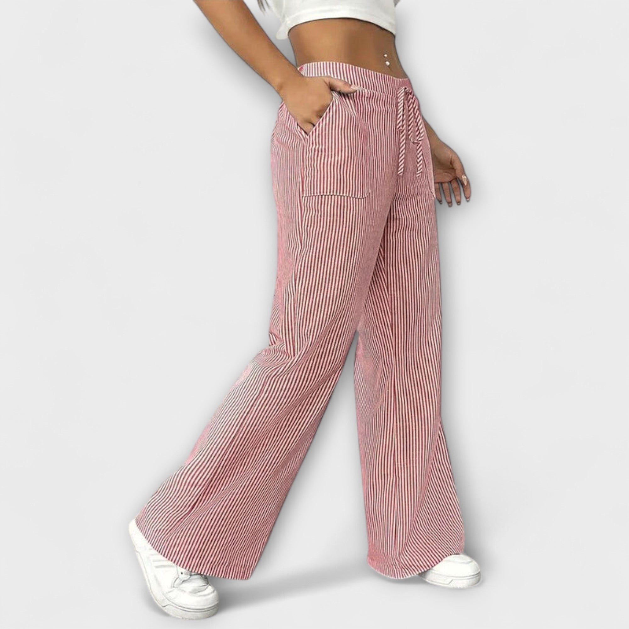 Dominique - Elegantní široké kalhoty s pohodlným střihem