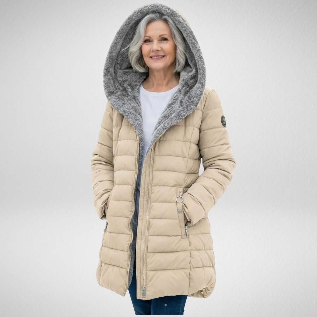 Adéla | Zimní bunda s útulnou podšívkou v kapuci