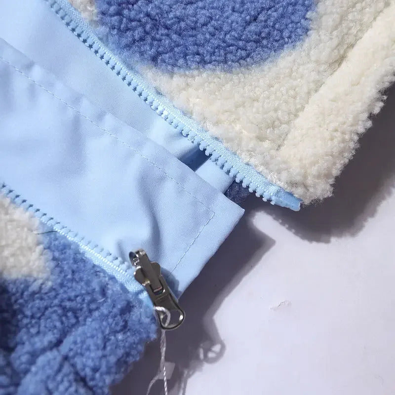 Radana | Oboustranná zimní bunda se srdíčky